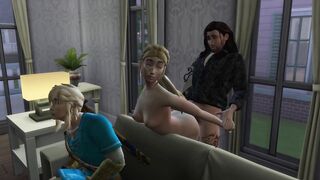 Zelda Fucks behind Link's back - 10 image