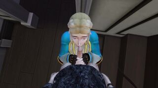 Zelda Fucks behind Link's back - 4 image