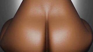 3D Black girl Riding a Dildo - 4 image