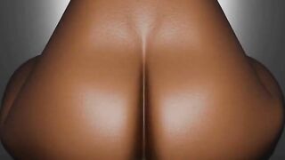 3D Black girl Riding a Dildo - 5 image