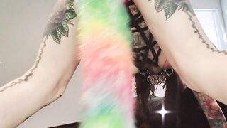 FETISH DOLLY - Kitten girl cat pet play gets fucked by her Twink Dick BJ blowjob - 7 image