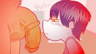 Emo Girl Try the FAT DONG! Rule34 Animation