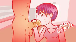 Emo Girl Try the FAT DONG! Rule34 Animation - 6 image