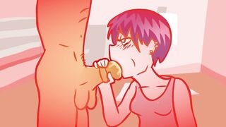 Emo Girl Try the FAT DONG! Rule34 Animation - 7 image