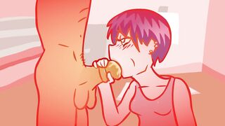 Emo Girl Try the FAT DONG! Rule34 Animation - 9 image