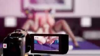 Futa Futanari Extreme Deepthroat Anal Gangbang DP Huge Cumshots 3D Hentai - 5 image