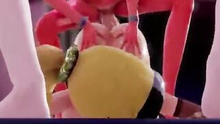 Futa Futanari Extreme Deepthroat Anal Gangbang DP Huge Cumshots 3D Hentai - 9 image