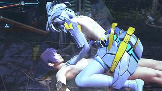 Robot Girl Cowgirl : 3D Hentai