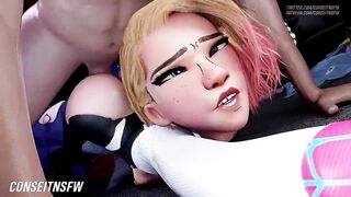 Fortnite - Spider-Gwen Prone Bone Fuck (Animation with Sound) - 4 image