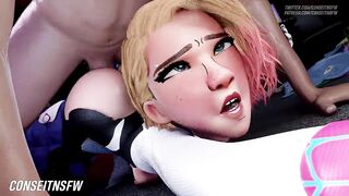 Fortnite - Spider-Gwen Prone Bone Fuck (Animation with Sound) - 9 image