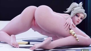 Mercy Mastrubation by PervertMuffinMajima - 3d hentai Anime, Porn Comics, Sex Animation, Rule 34, 60 fps - 1 image