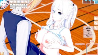 [Eroge Koikatsu! ]] Big breasts mysterious jk "Risa (Orichara)" boobs rubbed H! (Big breast animation 3DCG video [hentai game]) - 6 image