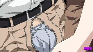 Hirohashi tells him that his face looks just like the beloved stepbrother she lost, then rubs her clit against his cock - 1 image