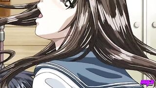 Hirohashi tells him that his face looks just like the beloved stepbrother she lost, then rubs her clit against his cock - 10 image