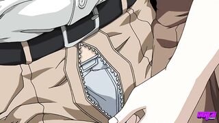 Hirohashi tells him that his face looks just like the beloved stepbrother she lost, then rubs her clit against his cock - 3 image