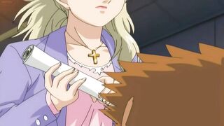 Cute hentai blonde enjoys gentle sex - 5 image