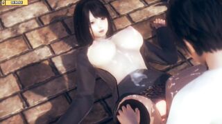 3D Hentai - Big tits teacher with her student - 10 image