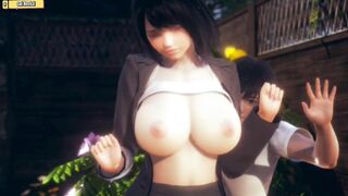3D Hentai - Big tits teacher with her student - 4 image