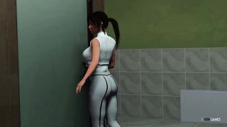 3d SEX Hentai Animation - Lara Croft Rough DEEPTHROAT Gags on Cum - Croft Adventure (HS) - 4 image