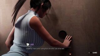 3d SEX Hentai Animation - Lara Croft Rough DEEPTHROAT Gags on Cum - Croft Adventure (HS) - 5 image