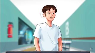 Summertime Saga - Slutty Nurse sucks a huge cock and an Old woman gets fucked (Hospital staff) - 5 image