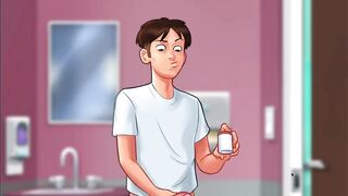 Summertime Saga - Slutty Nurse sucks a huge cock and an Old woman gets fucked (Hospital staff) - 7 image