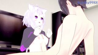 Nekomata Okayu and I have intense sex in the bedroom. - Hololive VTuber Hentai