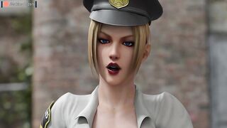 3D Girl Policewoman Sucks Dick Offender And He Creampie Inside | MakimaOrders - 2 image