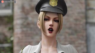 3D Girl Policewoman Sucks Dick Offender And He Creampie Inside | MakimaOrders - 5 image