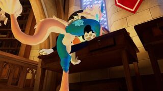 Little Wicker gets bent over cauldron and railed