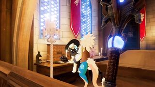 Little Wicker gets bent over cauldron and railed - 6 image