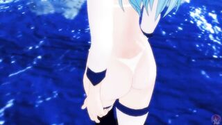 MMD R18 Aqua Konosuba Sexy Walk - 4 image