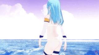 MMD R18 Aqua Konosuba Sexy Walk - 7 image