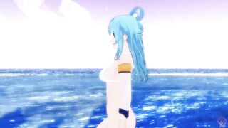 MMD R18 Aqua Konosuba Sexy Walk - 8 image