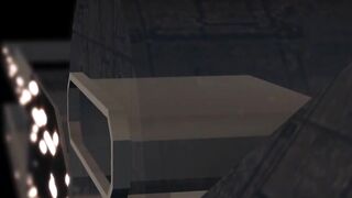 Female sex android plays with a sexy ebony in the space station - 3 image