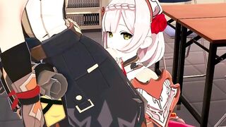 Bennett takes Noelle to the cleaning room so he can fuck her hard Genshin Impact Hentai Uncensored - 3 image