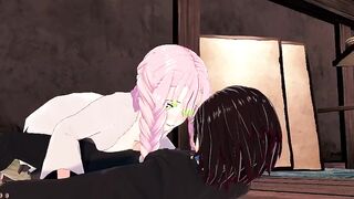 Mitsuri and Tanjiro go to the basement to fuck to orgasm Demon Slayer Hentai Anime Hentai 3D - 6 image