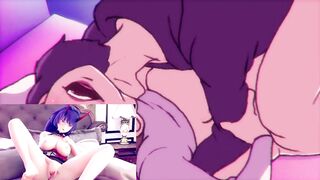 Try Not To Cum | Hentai VTuber Masturbating on Mona and Travis Animation - 10 image