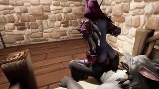 Nightelf Rides a Werewolf in her dungeon - 8 image