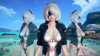 AI Shoujo - 2B visiting Fantasy Island & came 8 times in 10 mins realistic 3D sex multiple orgasms UNCENSORED - 1 image