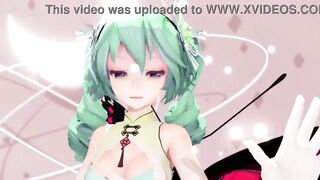 MIKU X INSECT HENTAI SEX DANCE MMD CREAMPIE UNDRESS DANCE SOFT GREEN HAIR COLOR EDIT SMIXIX - 5 image