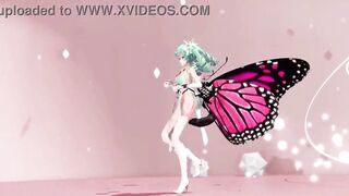 MIKU X INSECT HENTAI SEX DANCE MMD CREAMPIE UNDRESS DANCE SOFT GREEN HAIR COLOR EDIT SMIXIX - 6 image
