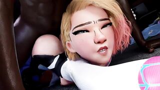 Fortnite Spider-Gwen Likes Her Dicks Strong Blacked - 4 image