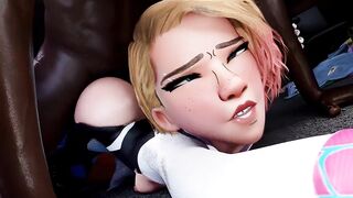 Fortnite Spider-Gwen Likes Her Dicks Strong Blacked - 5 image