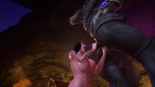 Fairy sucks off giant rhino cock and swallows cum 4 minutes continuesly - 6 image