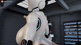 3D Robot Futa Fucked Her Boss With Huge Dick Until Creampie | MakimaOrders - 3 image