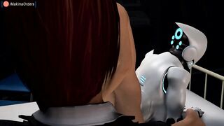 3D Robot Futa Fucked Her Boss With Huge Dick Until Creampie | MakimaOrders - 7 image