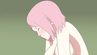 Sakura and Sasuke sex Naruto Young Kunoichi Hentai Anime Animation Blowjob tits pussy creampie cum - 1 image