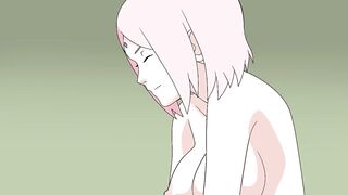 Sakura and Sasuke sex Naruto Young Kunoichi Hentai Anime Animation Blowjob tits pussy creampie cum - 10 image