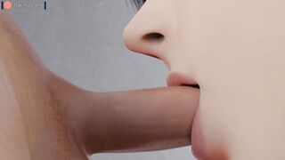 3D Tifa Deepthroats Her Huge Cock Boyfriend Until He Creampie | MakimaOrders - 8 image